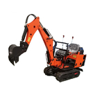 Orange OEM Diesel Engine Mini Excavator Machine Small Excavators Digger For Farm Winery Agricultural Garden