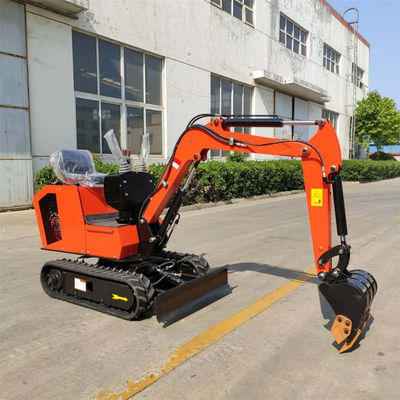 Orange Color 1 Ton Mini Excavator With Rubber Track